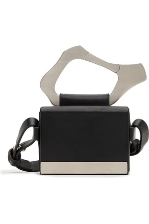 HELIOT EMIL Sac rigide noir en cuir à bandoulière