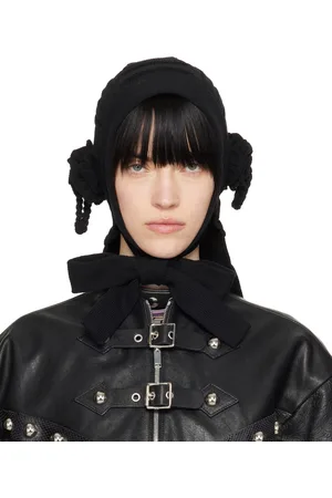 Chopova Lowena Bonnet Kip noir et blanc