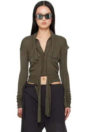 OTTOLINGER Cardigan vert à garnitures prolongées