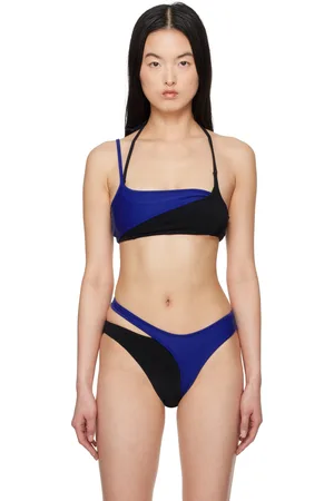 OTTOLINGER Haut de bikini étagé noir et bleu