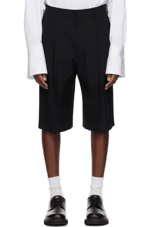DRIES VAN NOTEN Short façon costume noir en laine