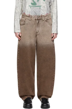 DIME Jean ample brun à logo