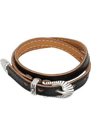 OUR LEGACY Bracelet double tour de style western noir