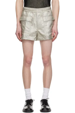 DRIES VAN NOTEN Short argenté en lamé