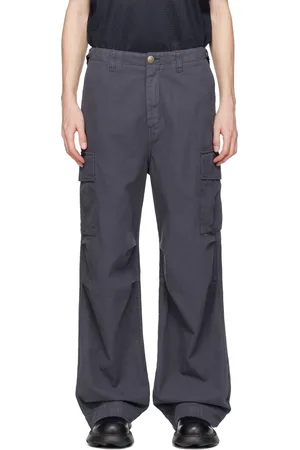 Palmes Pantalon cargo bleu en chevron