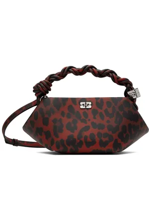 Ganni Mini sac rouge à motif léopard - Bou