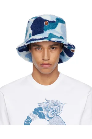 BAPE Chapeau bob bleu en molleton Boa à motif camouflage ABC