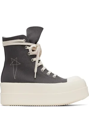 Rick Owens Baskets grises à plateforme Bumper étagée - Hollywood