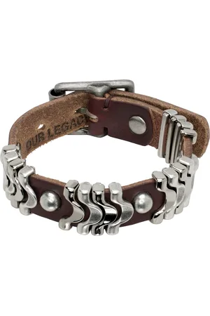 OUR LEGACY Bracelet Wave bourgogne