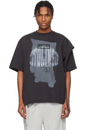 OTTOLINGER T-shirt surdimensionné noir à assemblage déconstruit