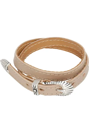 OUR LEGACY Bracelet double tour de style western beige
