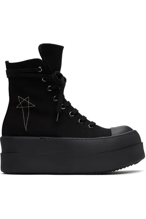 Rick Owens Baskets noires à plateforme Bumper étagée - Hollywood