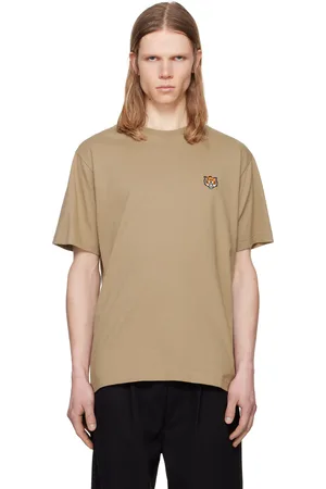 Kenzo T-shirt brun clair à image de tigre brodée