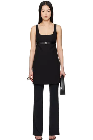 COPERNI Robe courte façon tailleur noire à ceinture