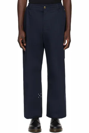 Pop Trading Company Pantalon bleu marine à quatre poches