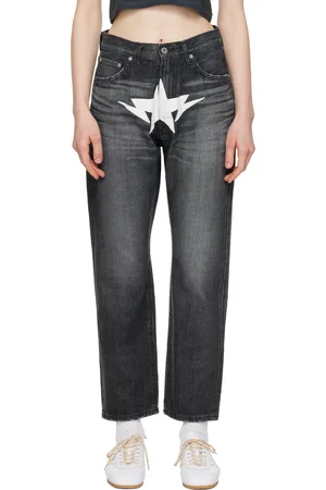 BAPE Jean décontracté noir en denim 13 oz à étoile emblématique