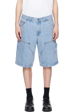 DIME Short menuisier bleu en denim