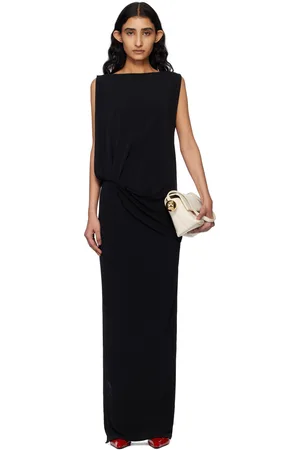 Jacquemus Robe longue Peplo noire - La croisière