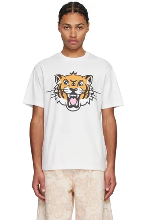 Kenzo T-shirt blanc à images Happy Tiger