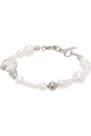Justine Clenquet Bracelet Charly blanc et argenté