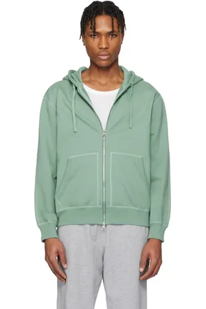 Reigning Champ Pull à capuche vert en jersey bouclette d