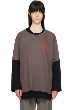 MAGLIANO T-shirt à manches longues Trauma noir et brun
