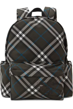 Burberry Sac à dos gris à carreaux