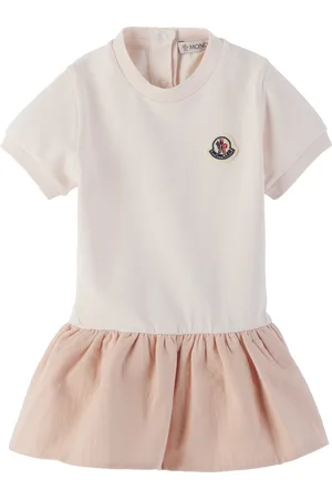 Moncler Bébé | Robe rose en coton à fronces