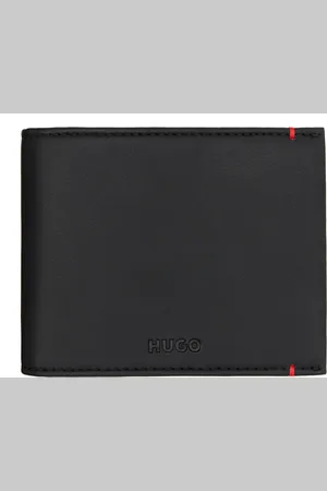 HUGO BOSS Portefeuille noir en cuir synthétique