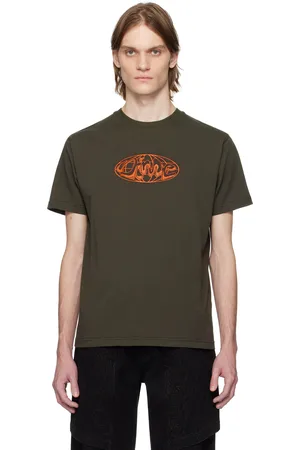 DIME T-shirt gris à image de globe