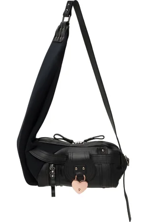 OTTOLINGER Mini sac noir en cuir et en néoprène