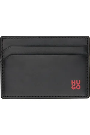 HUGO BOSS Porte-carte noir en cuir
