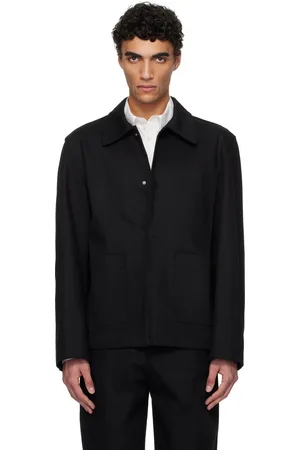 AMOMENTO Blouson noir en denim à poches