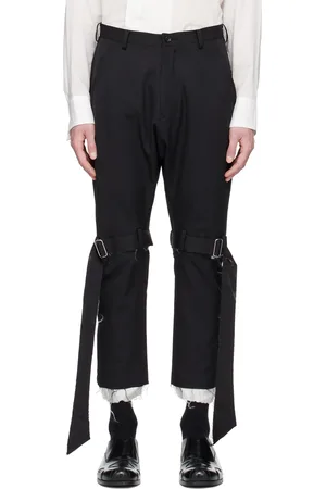 Sulvam Pantalon noir à pattes coulissantes