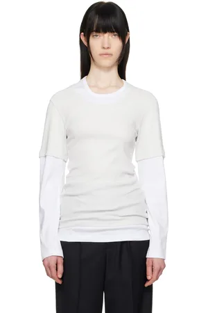 MAGLIANO T-shirt à manches longues Trauma blanc et blanc cassé