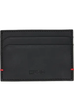 HUGO BOSS Porte-carte noir en cuir synthétique