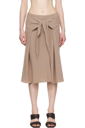 Rick Owens Jupe midi Strutter taupe - Hollywood