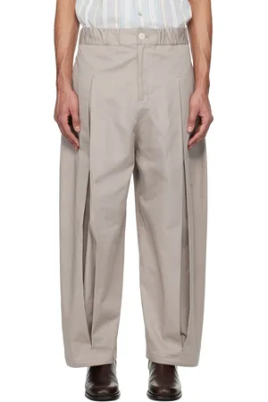 SAGE NATION Pantalon gris à plis creux