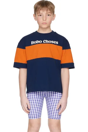 Bobo Choses Enfant | T-shirt contrasté bleu marine à logo