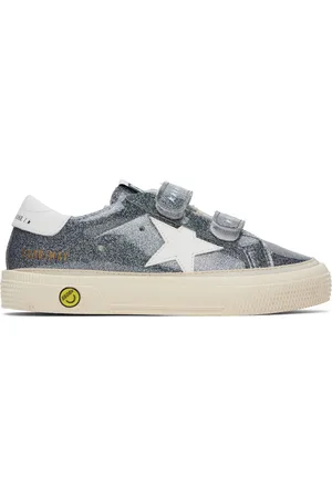 Golden Goose Enfant | Baskets May School gris acier