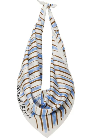 Bottega Veneta Sac de style foulard blanc et bleu