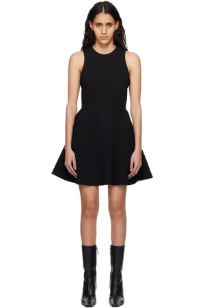 Ami Robe courte noire à ourlet évasé