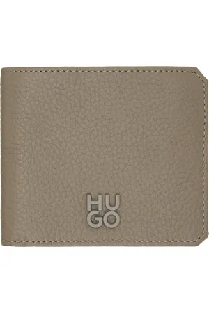 HUGO BOSS Portefeuille taupe en cuir