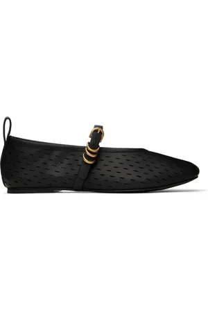 RAG&BONE Ballerines de style Charles IX noires en cuir à perforations et à ferrures Spire