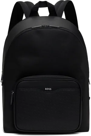 HUGO BOSS Sac à dos noir à poche à monogrammes