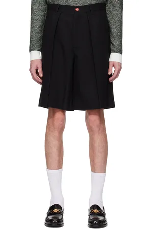 Casablanca Short façon costume noir en laine à plis