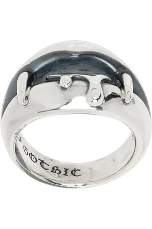 YOHJI YAMAMOTO Bague argentée à ornement de dents de vampire