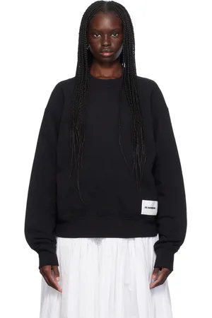 Jil Sander Pull molletonné noir à écusson à logo