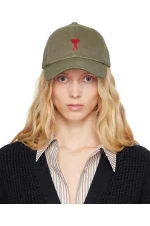Ami Casquette grise en coton à logo Ami de cœur brodé