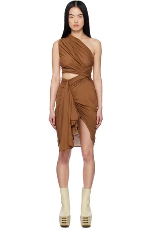 Rick Owens Robe courte Fog orange en jersey léger de coton - Hollywood